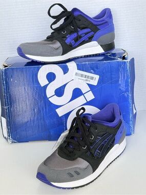 ASICS Gel Lyte III Gray Black Purple Retro Running Sneakers Women’s Size 6